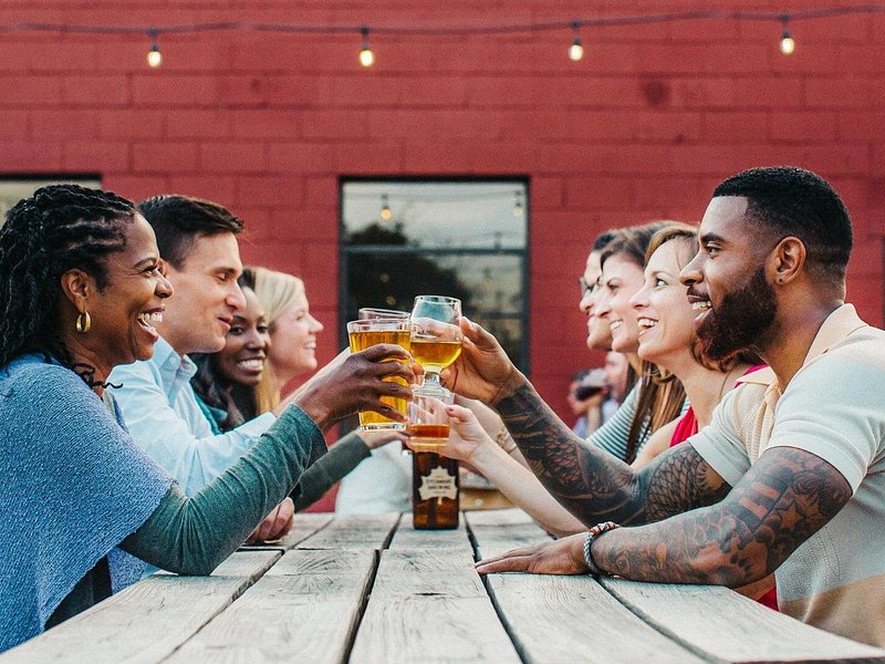 Tasting flight of craft beers